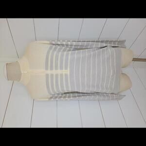 PETER MILLAR large cream & grey merino wool sweater